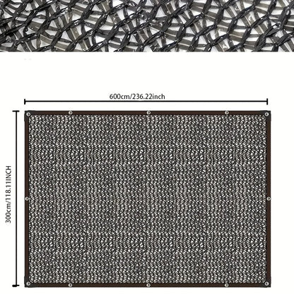 Black Shade Cloth Sunblock Mesh Cover 75 Percent UV Protection Taped Edge with Grommets for Pergola Greenhouse Garden Patio and Canopy