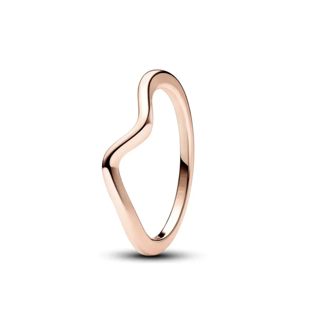 Elegant 2024 925 Silver Heart Charm Ring with Zircon for Women P2381