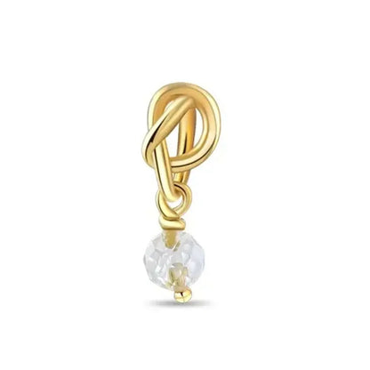 European 925 Sterling Silver Birthstone Pendant Charm Bead for Bracelet and Necklace Jewelry for Women