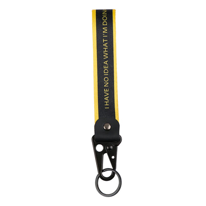 Silver Zinc Alloy Keychain with Removable Buckle for Men and Women