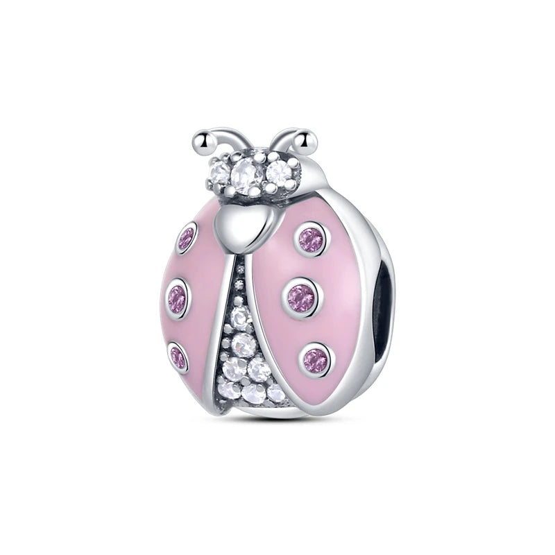 Silver Plated Travel Sunflower Lucky Charms Dangle Pendant Fit Original Pandora Bracelet DIY KTC010