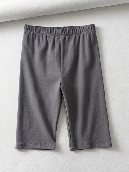 Sexy Women Cotton High Waisted Knee Length Bike Shorts