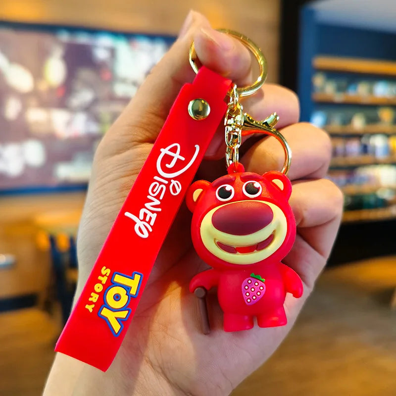 Kawaii Anime Disney Keychain Set Featuring Mickey Mouse, Minnie, Lilo & Stitch
