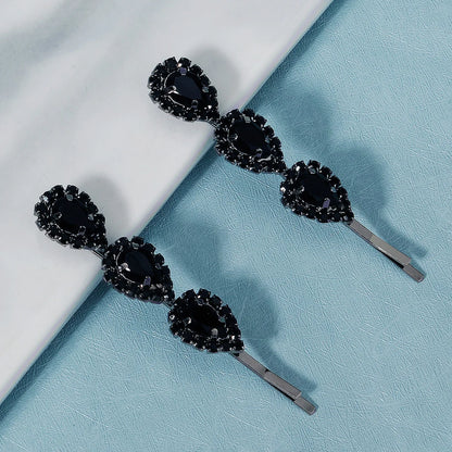 Elegant Bridal Rhinestone Hairpins For Women With Cubic Zirconia Gems