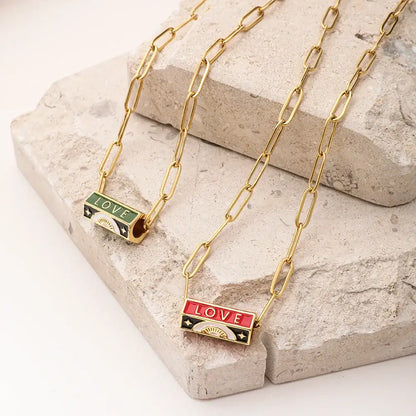 Stainless Steel Chain Lucky Eye Amulet Amour Love Necklace Bohemian Jewelry XN115-11 CHINA