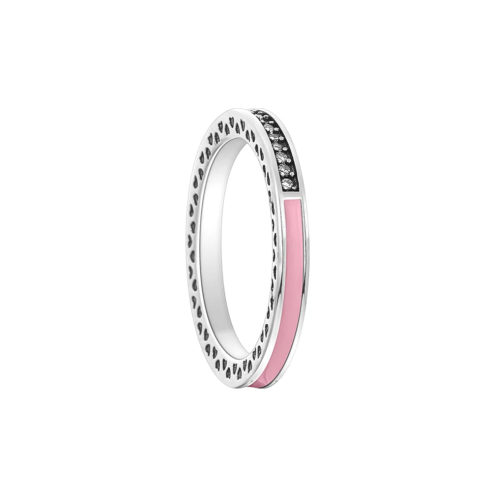 Valentine's Day 925 Sterling Silver Moonstone Heart Ring for Women P2208