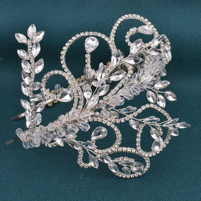 DZ165 Luxury Bridal Crystal Tiara Headband for Weddings and Proms