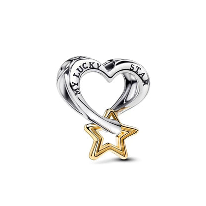Elegant 925 Silver Backpack Bow Rose Bead Pendant for DIY European Bracelet Jewelry P2233