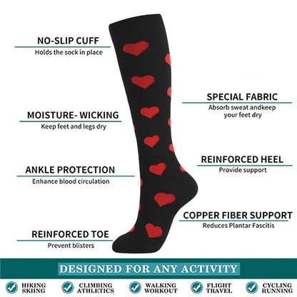 3 Pairs Compression Socks For Women Long Support Nurses
