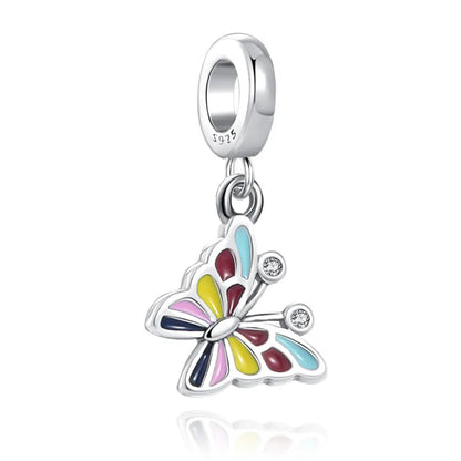 Yinyang Flower Clover Pendant 925 Silver Amulet for Bracelets DIY Jewelry Gift B1234