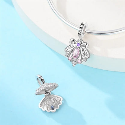 925 Sterling Silver Luminous Lantern Angel Cat Charm