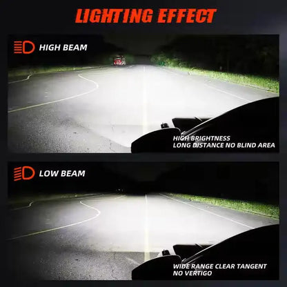 Heyword Super Bright LED Headlights 6000K H4 H7 Dual Beam
