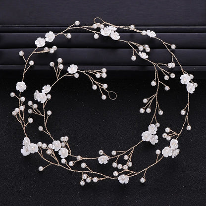 Elegant Pearl Flower Hair Vine for Bridal and Party Glam