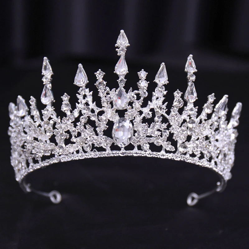Bridal Bliss Silver Crystal Crown - Top-Rated Alloy Hair Accessory