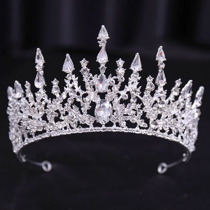 Bridal Bliss Silver Crystal Crown - Top-Rated Alloy Hair Accessory