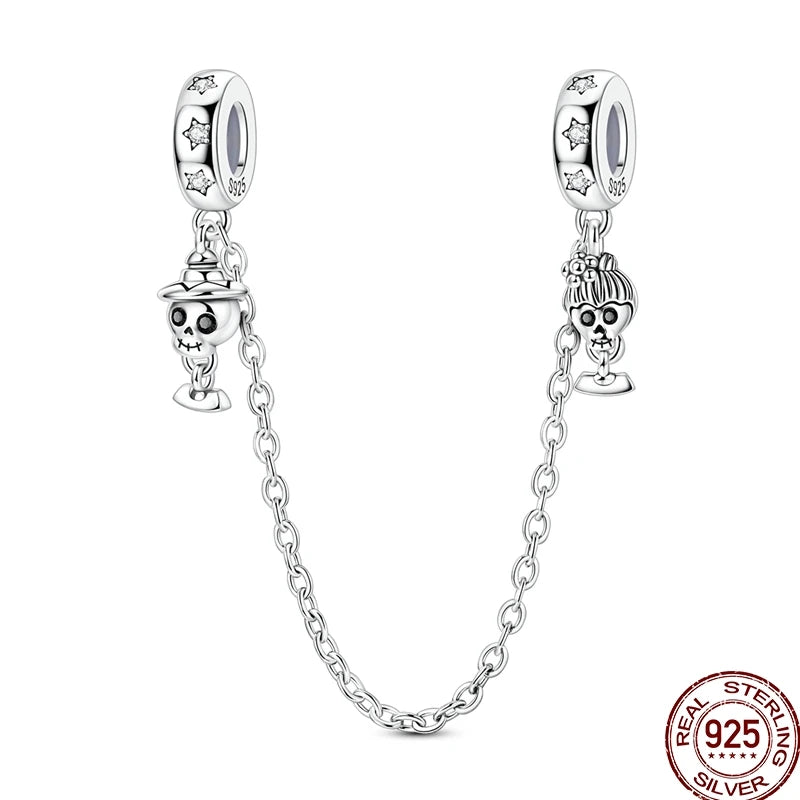 925 Sterling Silver Heart Family Charm Bead With Zircon