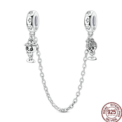 925 Sterling Silver Heart Family Charm Bead With Zircon