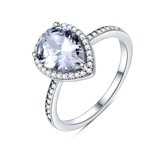 Silver Plated Luxury Stackable Ring for Women with Infinite Flower Daisy Design and Zircon Accents for Engagement and Wedding Celebrations APTR040