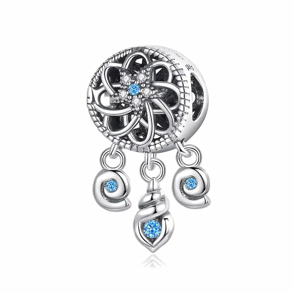 925 Sterling Silver Colorful Dreamcatcher and Hot Air Balloon Charms for DIY Necklace and Bracelet Jewelry