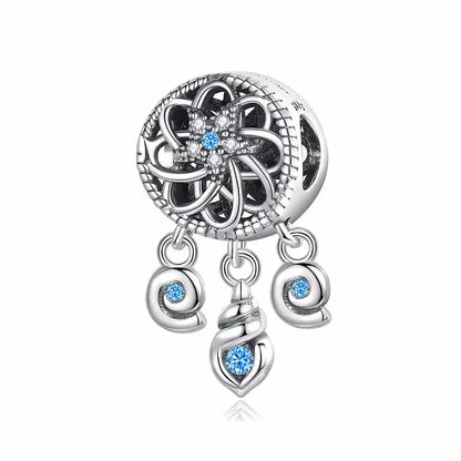 925 Sterling Silver Colorful Dreamcatcher and Hot Air Balloon Charms for DIY Necklace and Bracelet Jewelry
