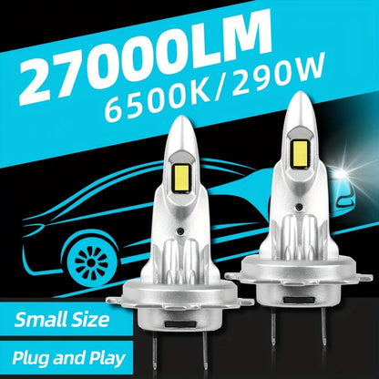 Ultra-Bright Universal LED Headlight Bulbs 27000LM 6500K Plug and Play