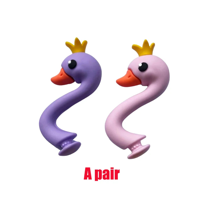 Whimsical 3D Swan Shoe Charms PVC Accessories for Customizing Shoes and Bags