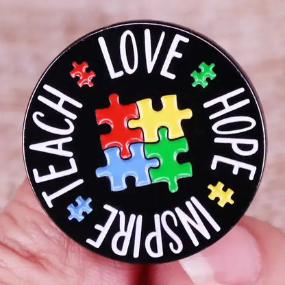 Autism Rainbow Pride Brooch Top Rated Lapel Pin Gift for Students