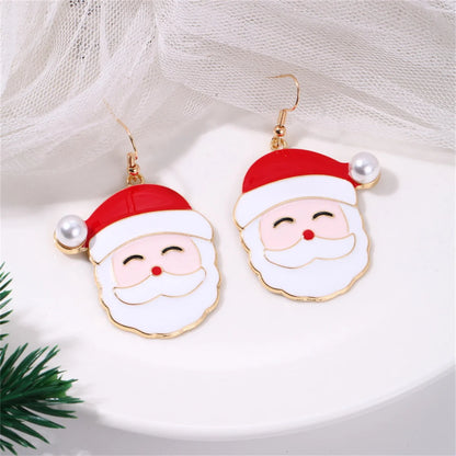 Bohemian Santa Claus Tassel Earrings for Women - Festive Fringe Xmas Party Jewelry
