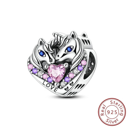 925 Sterling Silver Ocean Turtle Beach Charms Blue Shell