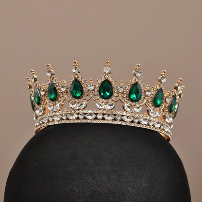 Baroque Crystal Princess Tiara Rhinestone Bridal Wedding Headdress