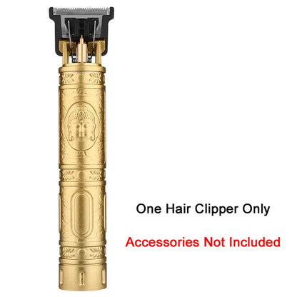 Vintage T9 Rechargeable Hair Trimmer for Men Stainless Steel Blade with Fast Charging
