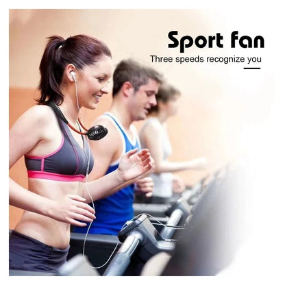 USB Portable Fan Cold Fan Hands Free Neck Fan 3-Speed Adjustable Mini Sports Fan Home Office