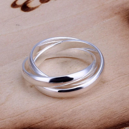 Sterling Silver 925 Women's Wedding Ring Charm Jewelry Gift