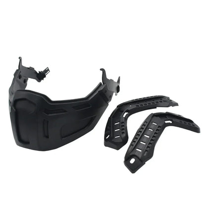 New Tactical FAST Helmet Half Face Mask With Flip Goggles BK Mask