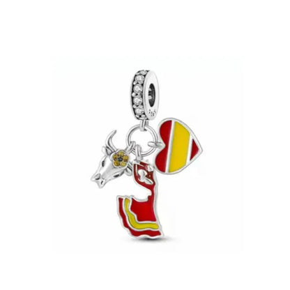 Lucky Leaf Dangle Bead Bracelet 925 Sterling Silver Plated DIY Jewelry Spacer B3523