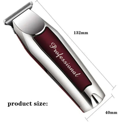 Rechargeable Titanium Alloy Hair Clipper Grooming Kit for Men with Electric Length Adjustment and Automatic Power Selection