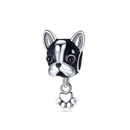 Exquisite 925 Silver Cat Claw Pendant Beads with Safety Chain for European Bracelets B5924