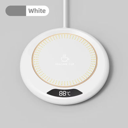 Thermostat Coaster USB Home Heating Coaster with 3-Speed Adjustment 55 Degrees Constant Temperature white