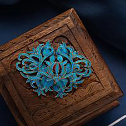 Handmade Filigree Brooch Silver Gold Plated Unisex Retro Palace Style Jewelry