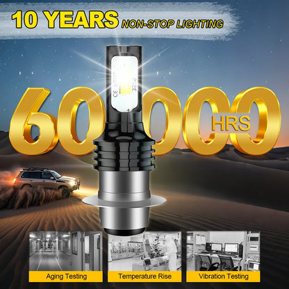 Yamaha-Compatible 6000K LED Fog Bulb Set for YFZ450R Rhino 700 Raptor YFM660