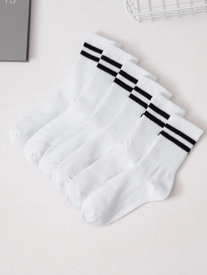 6/12 Pairs Middle Tube Socks For Men And Women Casual Single code LLZ085