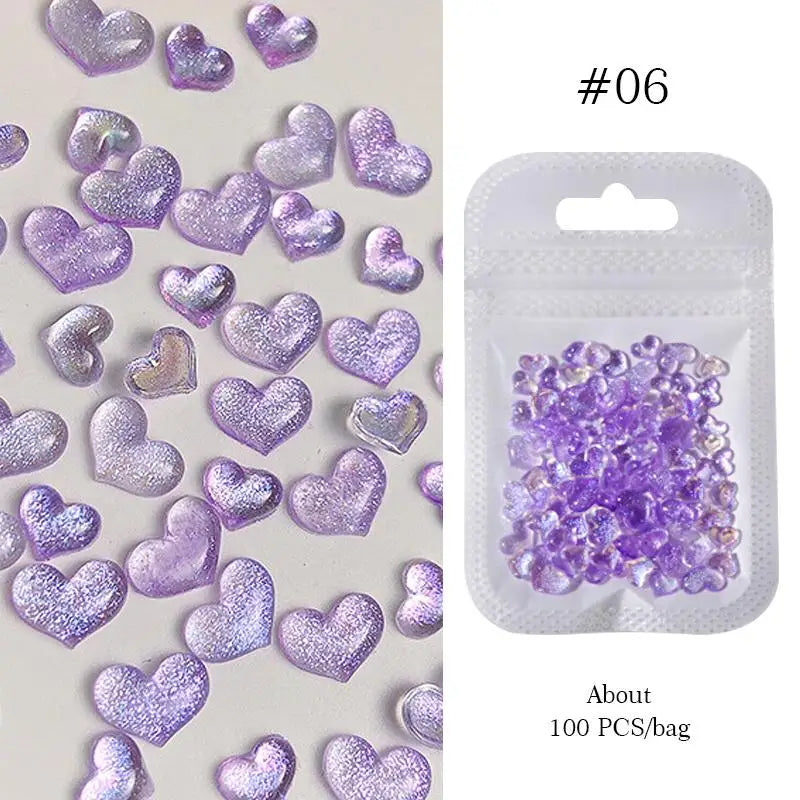 Kawaii Lollypop 3D Nail Art Charms Set with Resin Butterfly and Bear Rhinestones