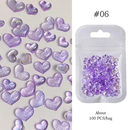 Kawaii Lollypop 3D Nail Art Charms Set with Resin Butterfly and Bear Rhinestones