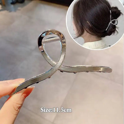 Geometric Metal Hair Claw Clips for Women Fashionable Zinc Alloy Hairpins