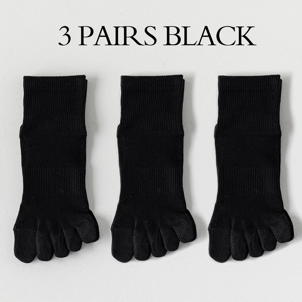 3 Pairs Womens Toe Separator Socks Cotton Antibacterial
