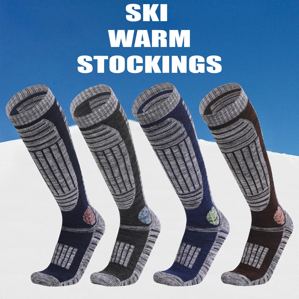 Thermal Winter Ski Socks Unisex High Elastic Thick Warm