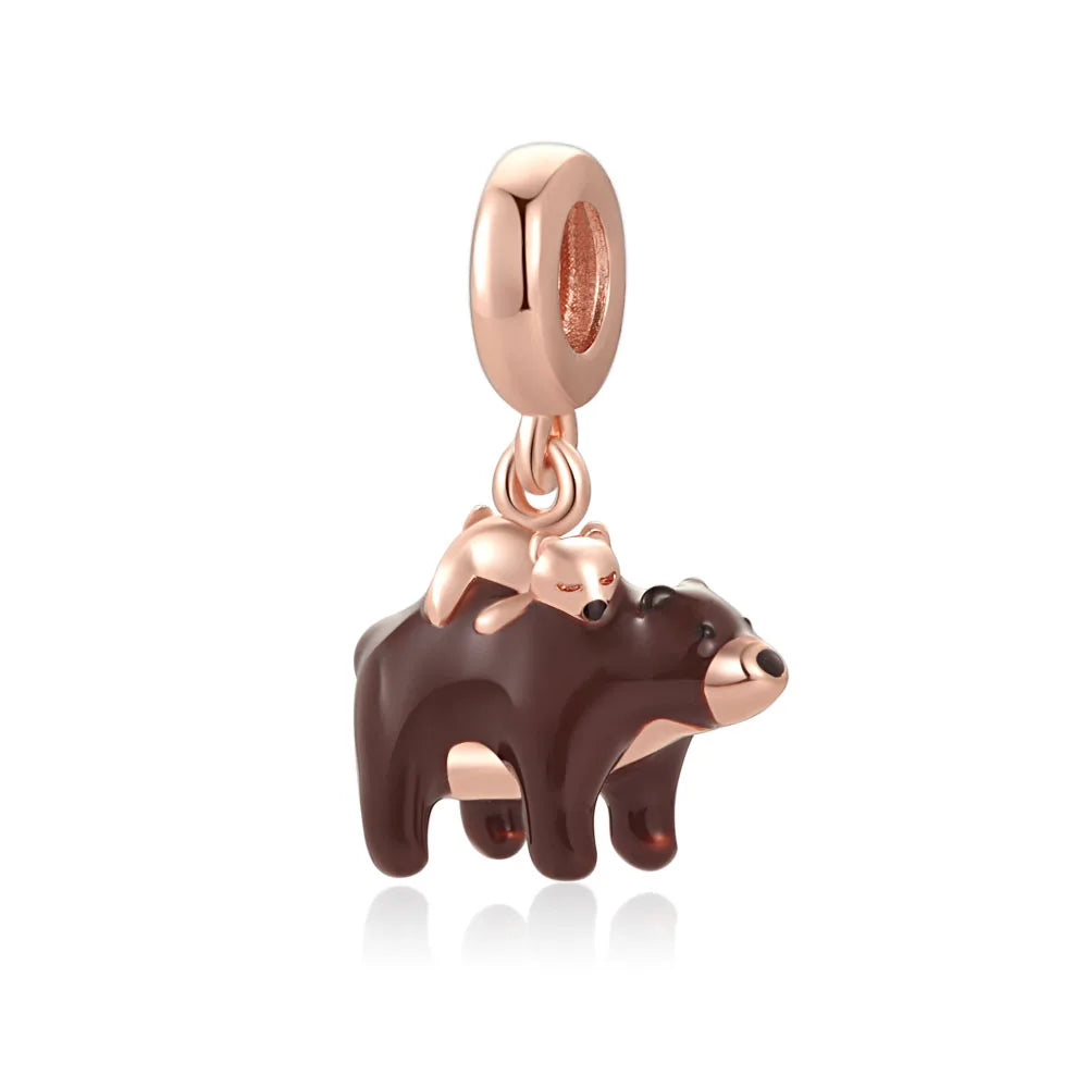 925 Sterling Silver Charm Bracelet With Animal Pendants