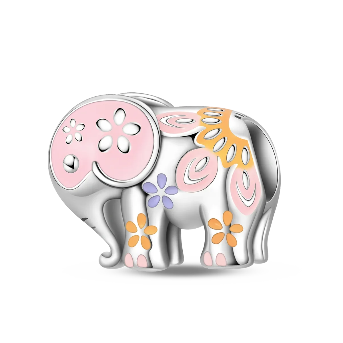 925 Sterling Silver Animal Charms Set Elephant Cat Capybara Swan Zircon Beads for DIY Necklace and Bracelet Jewelry Gift