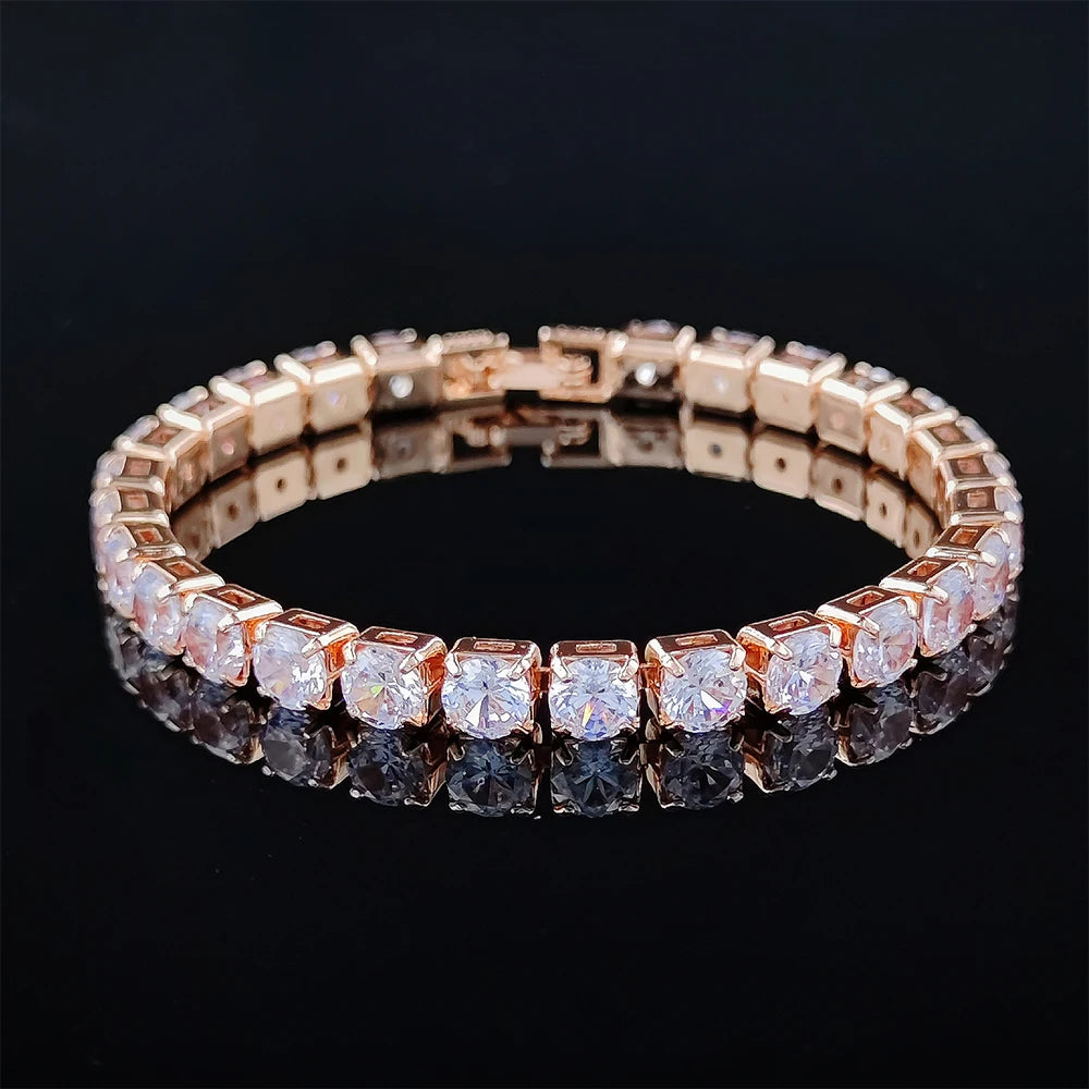 Elegant Sterling Silver CZ Tennis Bracelet for Women Wedding Fashion Jewelry