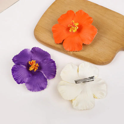 Hawaiian Flower Hair Clips Set for Summer Beach Weddings and Party Celebrations